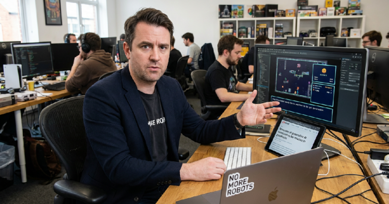 No More Robots Founder Issues Sharp Warning Over AI in Gaming