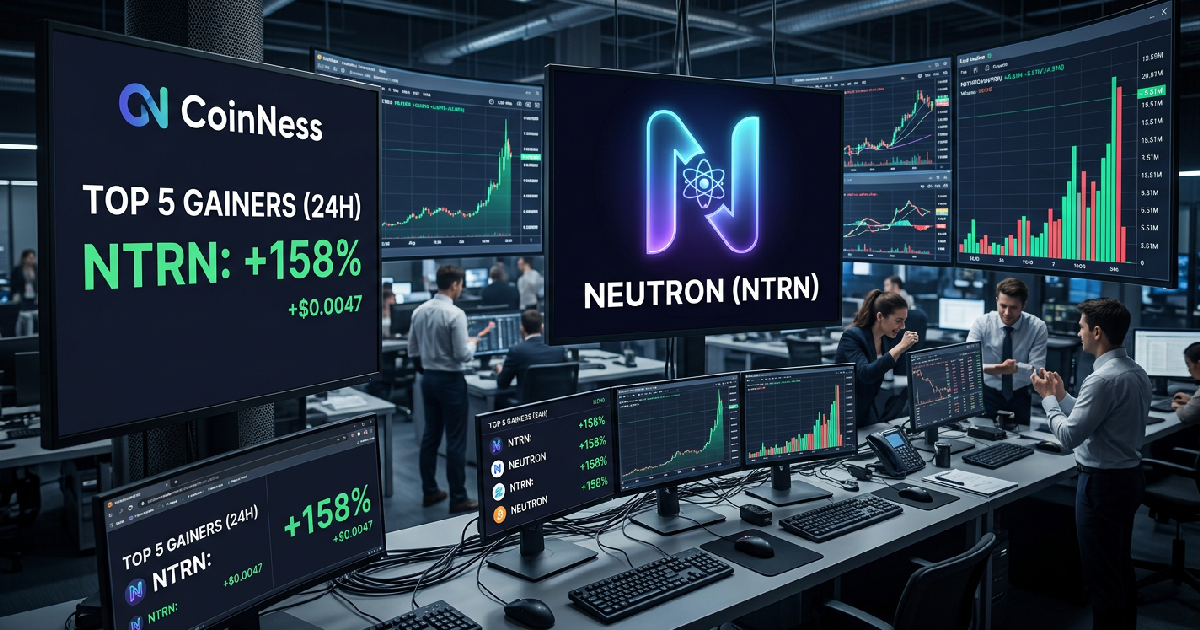 Neutron leads CoinNess gainers with 158 percent surge