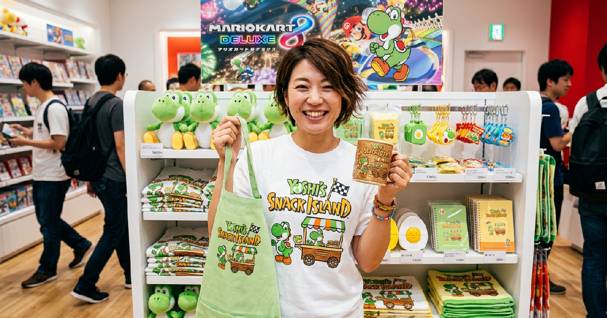 Nintendo Reveals New Merch Inspired by Yoshi’s Food Shop in Mario Kart World