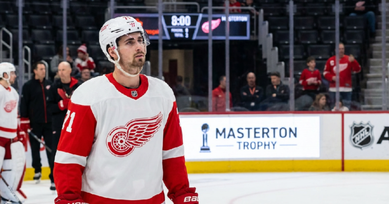 Red Wings Forward Nominated for NHL Perseverance Award amid Season Challenges