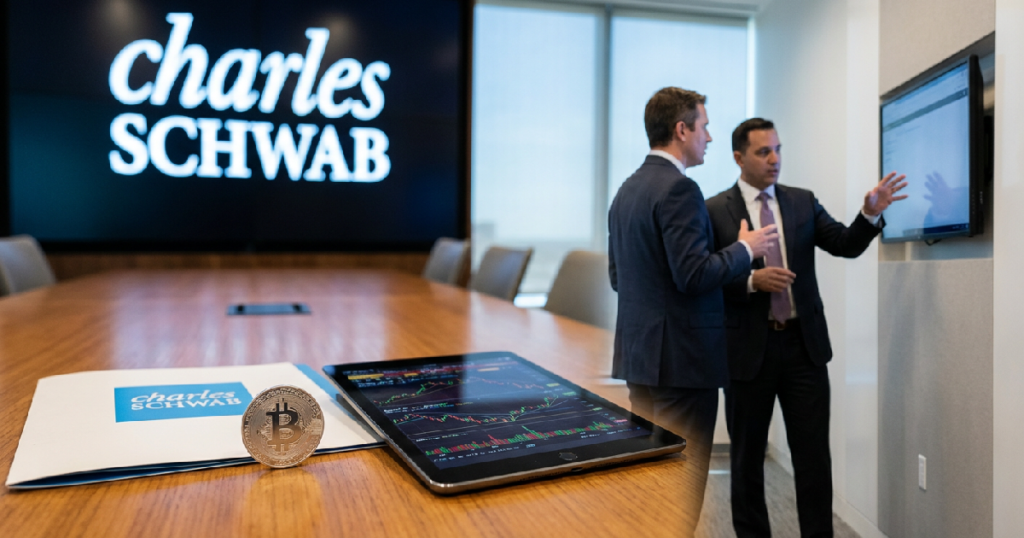 Schwab ชี้สัดส่วนคริปโตเพียงเล็กน้อยอาจส่งผลต่อการปรับสมดุลความเสี่ยงทั้งพอร์ต