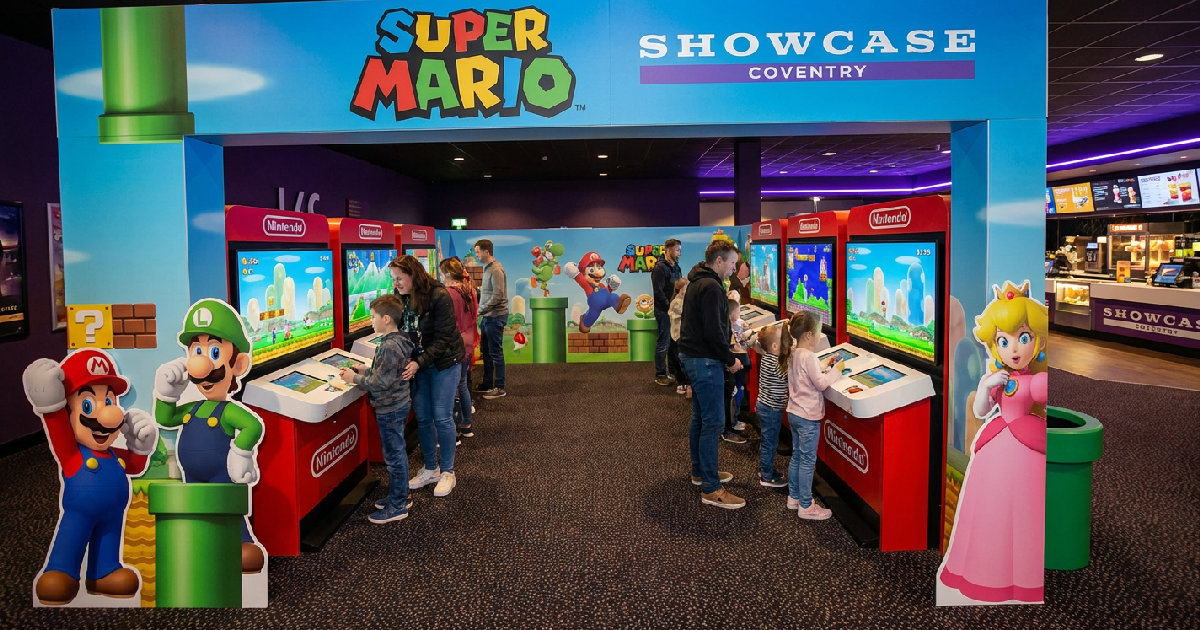 Showcase Coventry Opens New Super Mario Gaming Zone