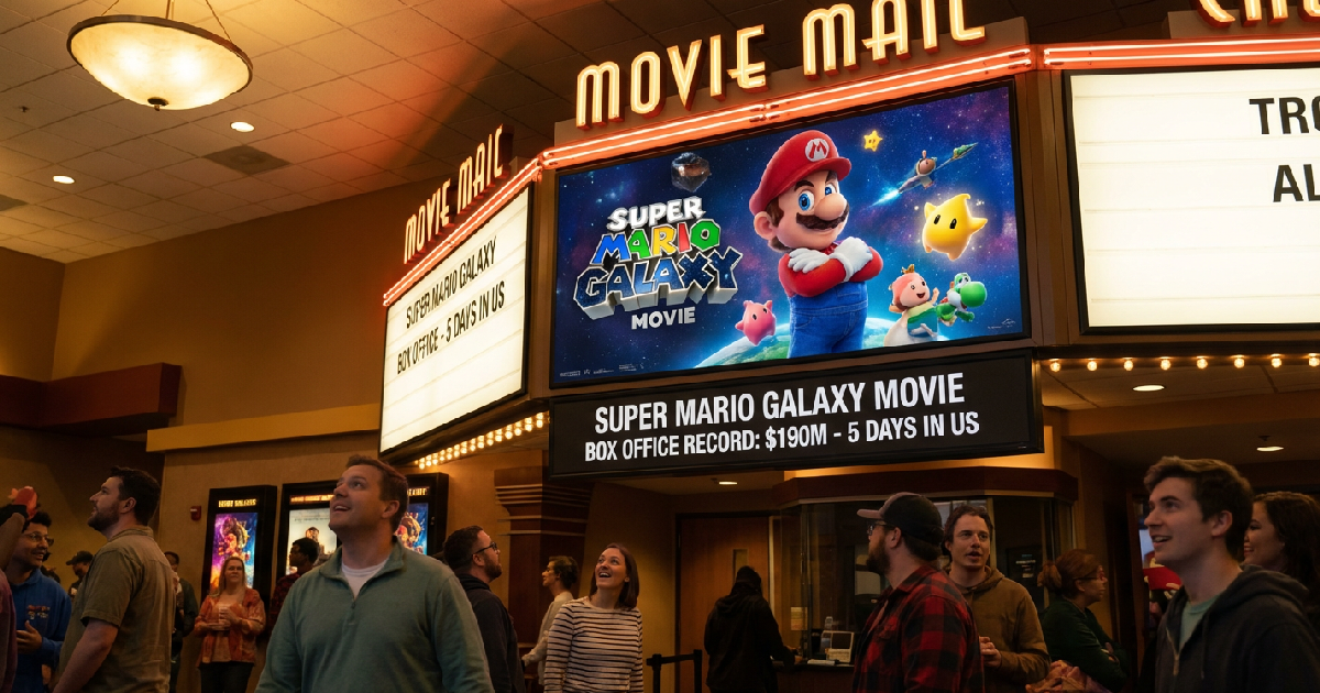 Super Mario Galaxy Movie thu 190 triệu USD sau 5 ngày tại Mỹ