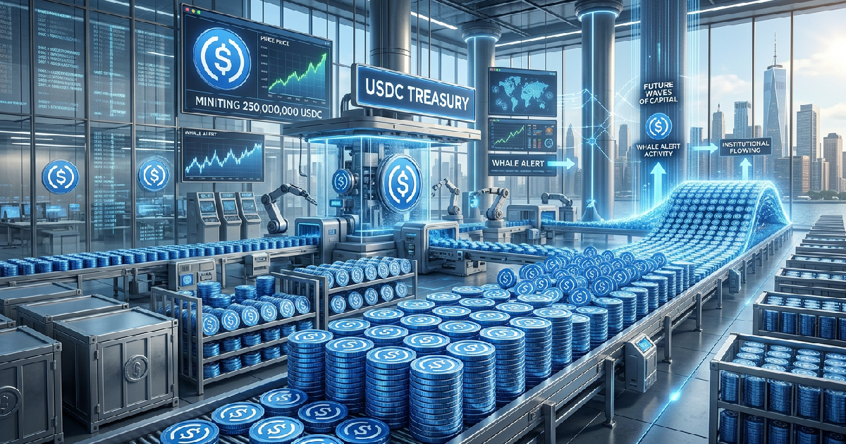 USDC Treasury đúc 250 triệu đô la chuẩn bị cho làn sóng mới