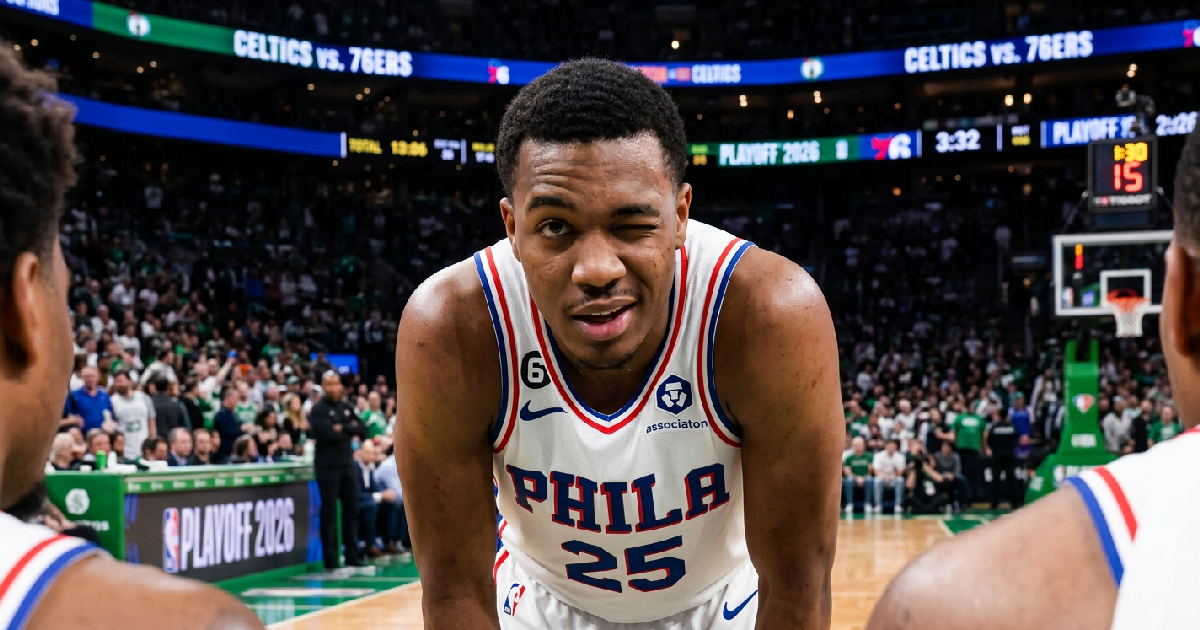 VJ Edgecombe giải thích khoảnh khắc nháy mắt viral trước Celtics