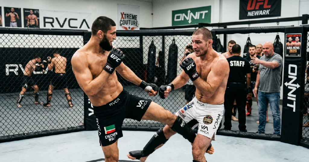 Khamzat Chimaev Shares Sparring Clip of Sean Strickland as Tensions Escalate