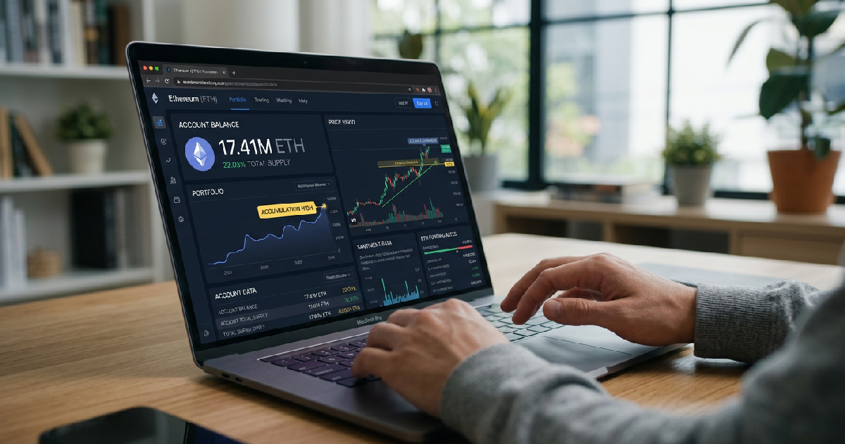 Ethereum whales accumulate 17.41 million ETH, 22.03% of total supply
