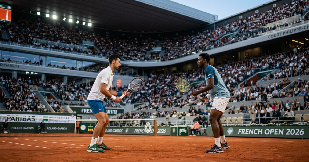 Novak Djokovic Meets Giovanni Mpetshi Perricard in French Open 2026 Day 1 Opener