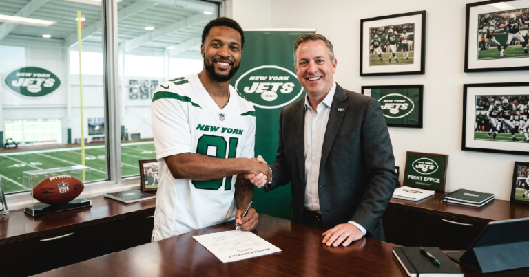 New York Jets คว้าตัว Tim Patrick ปีกนอกมากประสบการณ์เสริมลึกแนวรุกรอบใหม่