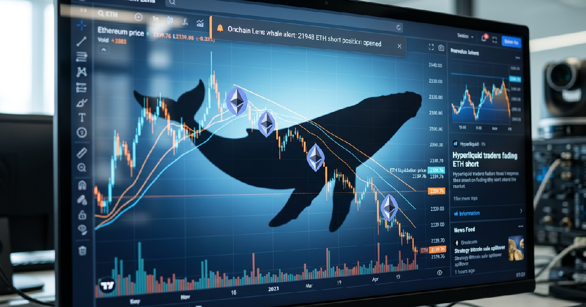 Anonymous whale places $44 million bet on Ethereum price drop