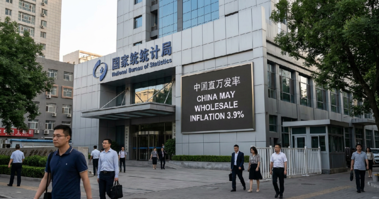China's Producer Price Index climbs 3.9% in May 2026, fastest in four years