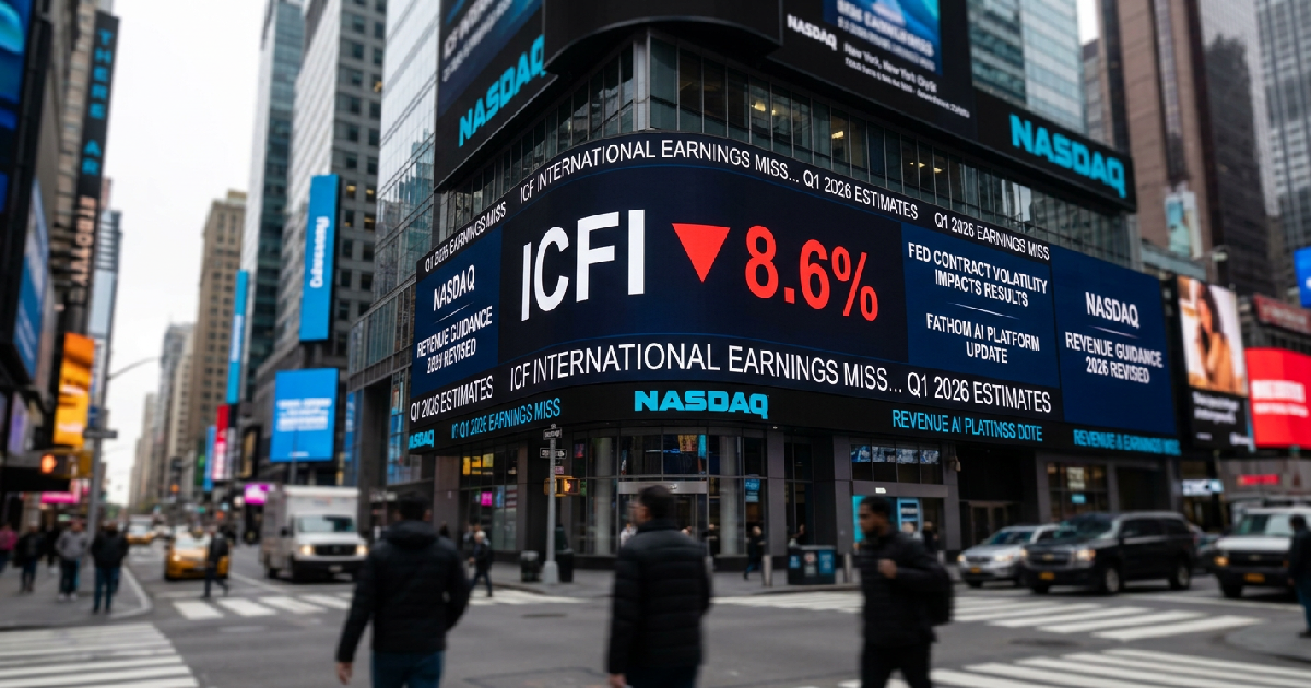 ICF International earnings miss: ICF International shares fall 8.6% after missing Q1 earnings estimates