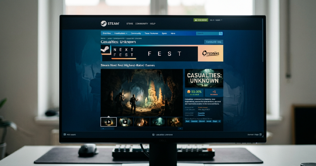 Orsoniks' Casualties: Unknown leads Steam Next Fest with 93.08% rating