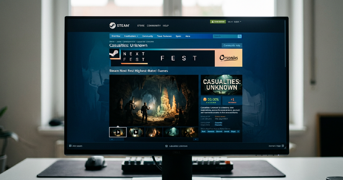 Orsoniks' Casualties: Unknown leads Steam Next Fest with 93.08% rating