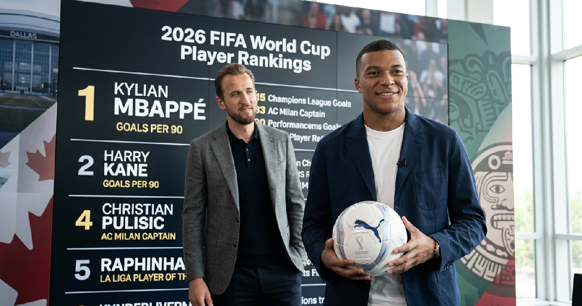 Kylian Mbappé tops 2026 World Cup rankings with 15 Champions League goals