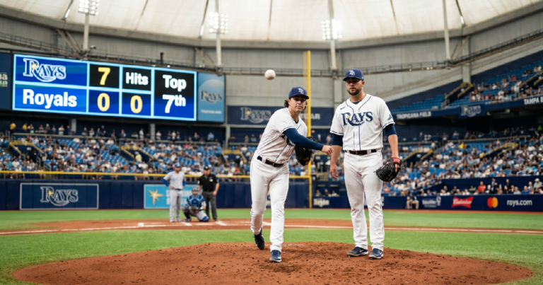 Tampa Bay Rays pitchers Casey Legumina and Ian Seymour combine for seven no-hit innings