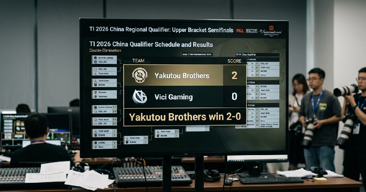 Yakutou Brothers sweep Vici Gaming 2-0 in TI 2026 China Qualifier