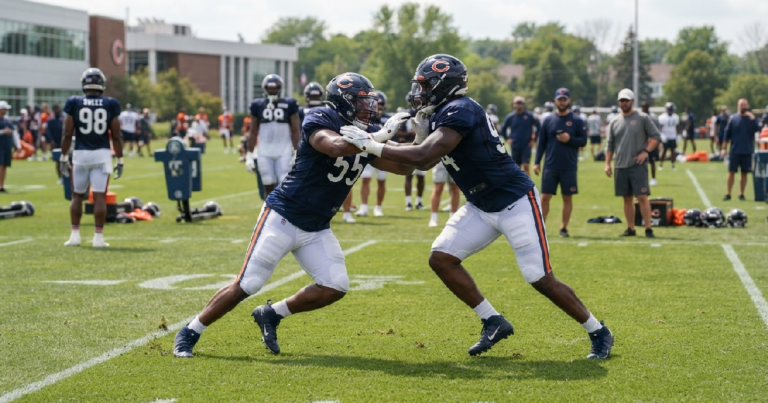 Bears EDGE2 battle: Austin Booker, Dayo Odeyingbo ignite Bears' pivotal EDGE2 camp battle