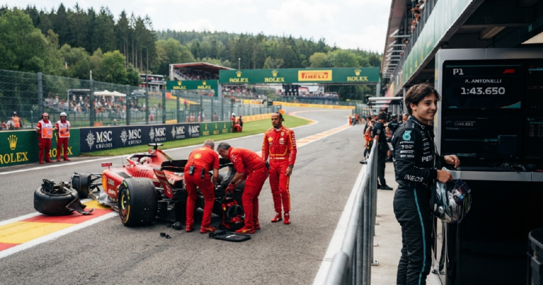 Antonelli fastest in Belgian Grand Prix FP3 as Hamilton crashes late