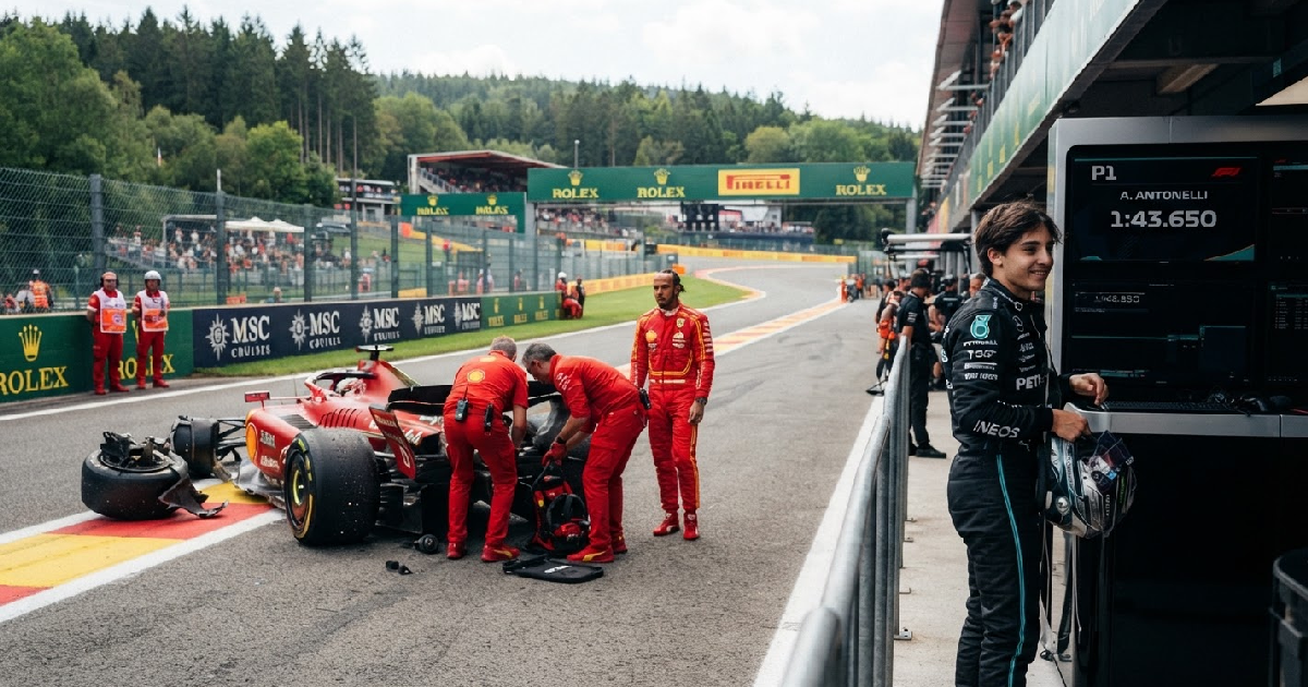 Antonelli fastest in Belgian Grand Prix FP3 as Hamilton crashes late