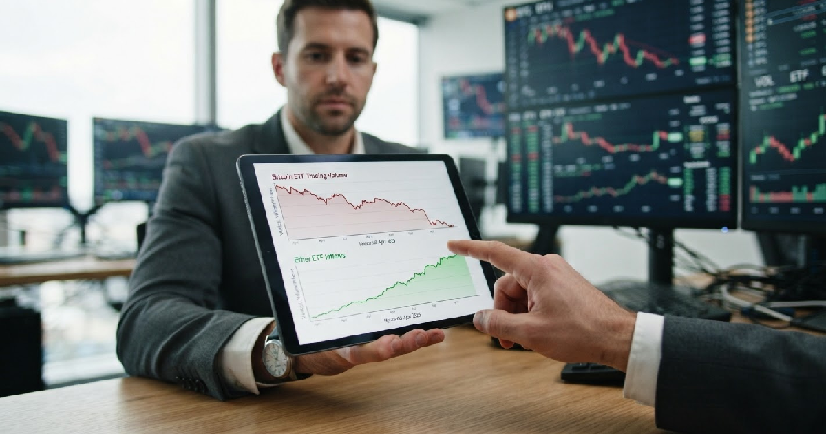 Bitcoin ETF trading volume dips to April 2025 low as Ether funds attract inflows