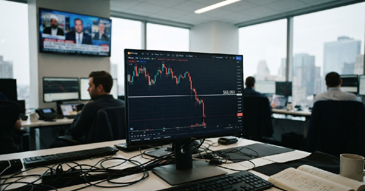 Bitcoin falls below $63,000: Bitcoin dips below $63,000 amid tech sell-off and geopolitical unease