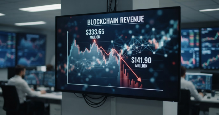 blockchain revenue slump: Blockchain Revenue Plummets 57% Amid Crypto Bear Market, Echoing 2022 Slump