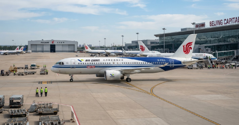 C919 international route: C919 aircraft launches first international route to Mongolia via Air China