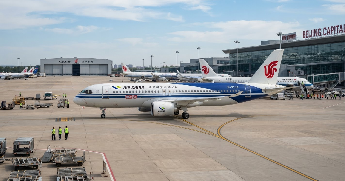 C919 international route: C919 aircraft launches first international route to Mongolia via Air China