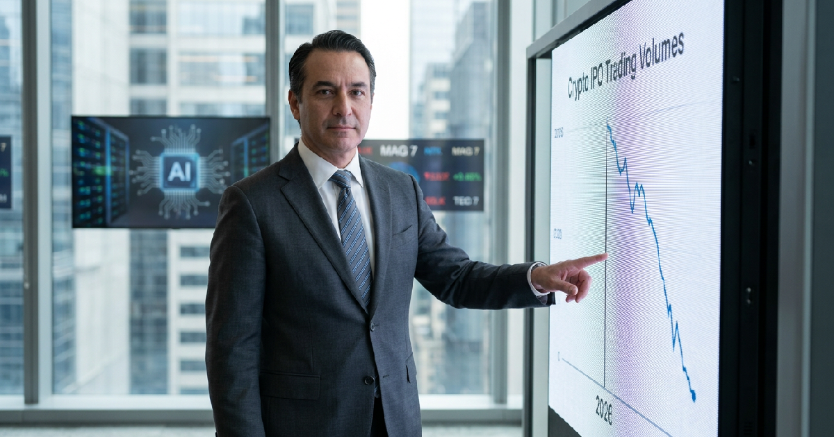 Christian Lopez warns crypto IPOs face 75% trading volume drop in 2026