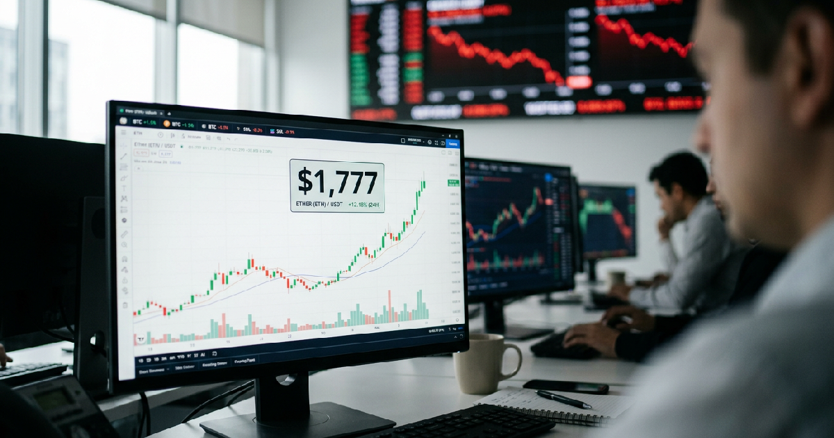 Ether surges 1777: Ether surges 12% to $1,777 as crypto holds firm amid tech stock wobble