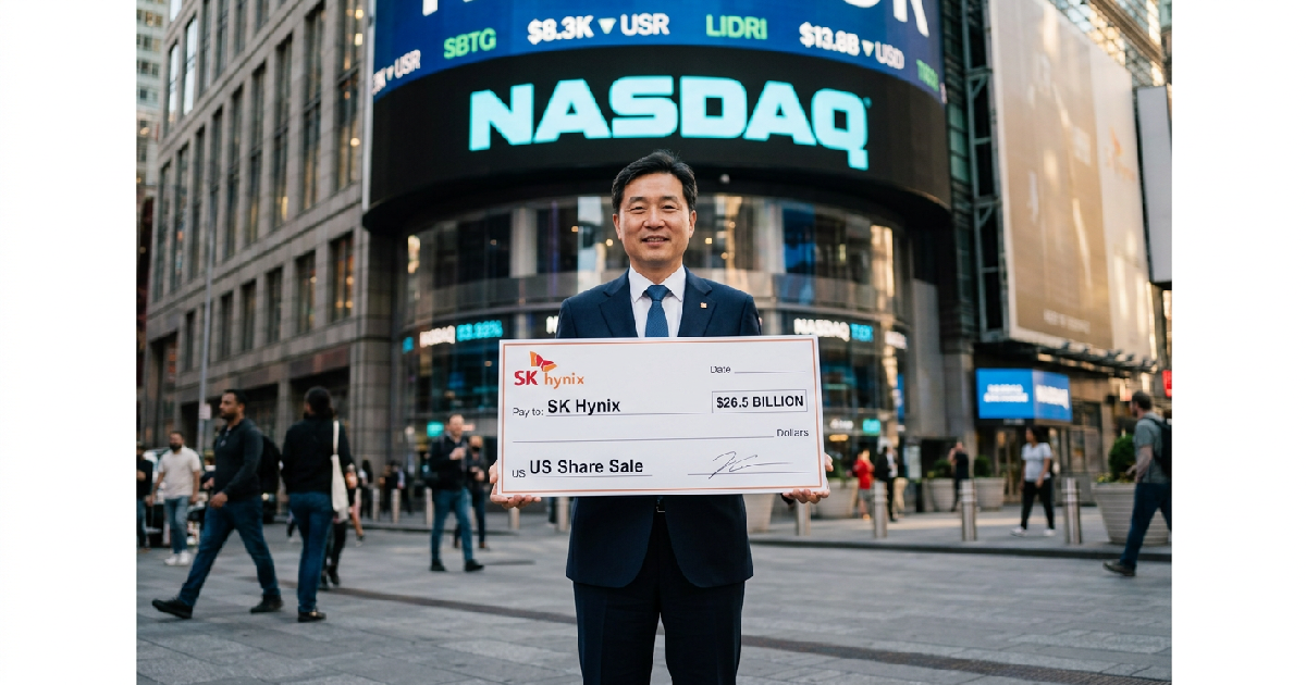 Hynix secures 265: SK Hynix secures $26.5 million in record US share sale
