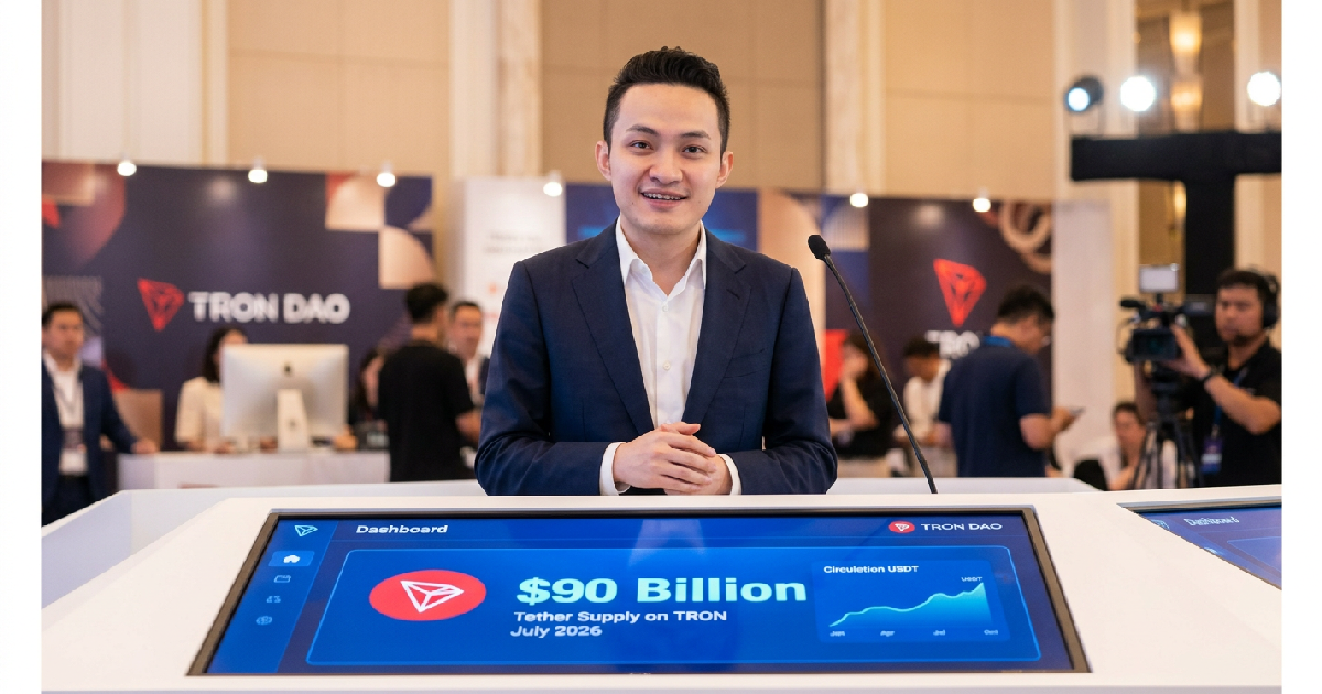TRON confirms billion: TRON confirms $90 billion Tether supply on its blockchain in July 2026