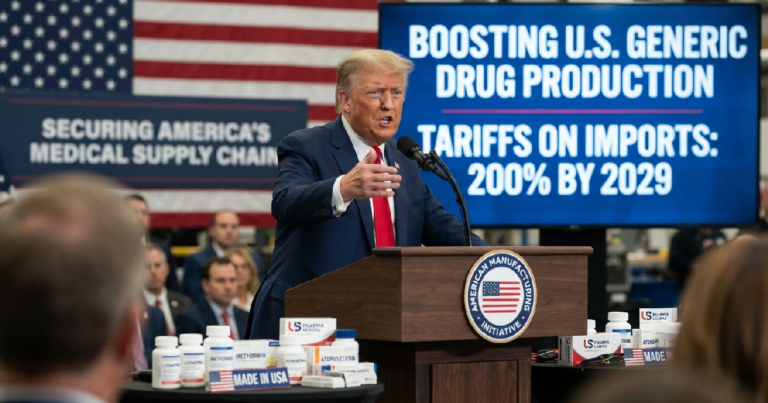 Trump announces escalating generic drug tariffs to boost US production by 2029
