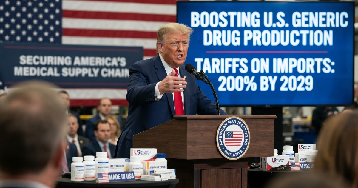 Trump announces escalating generic drug tariffs to boost US production by 2029