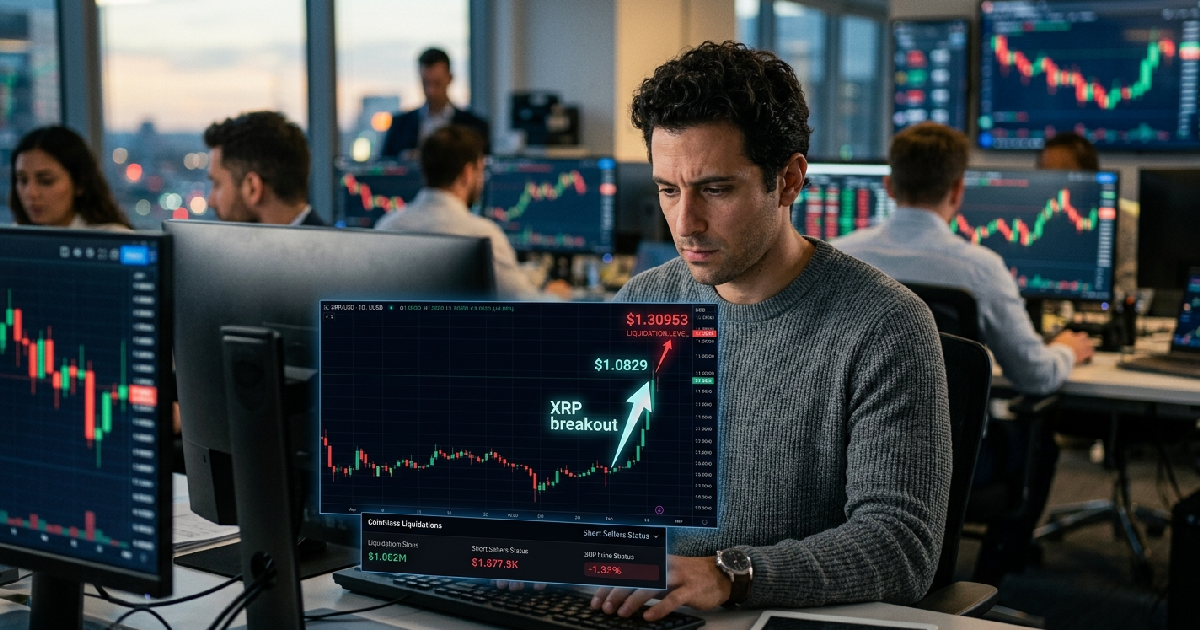 XRP breakout leaves short sellers 20% from max pain level