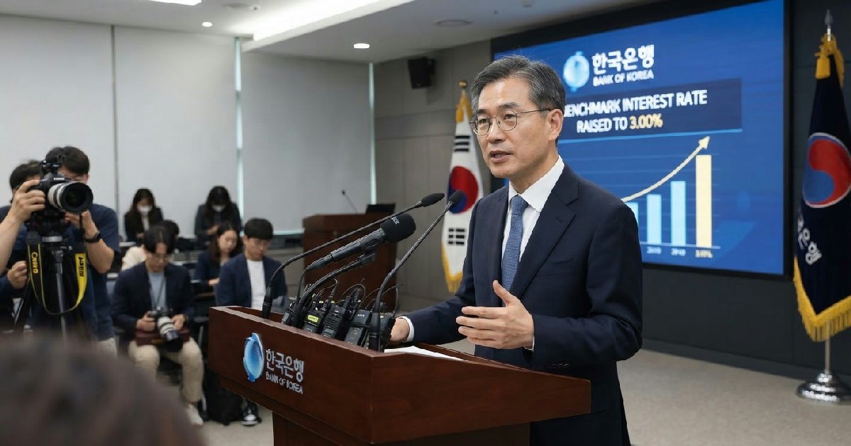 Bank of Korea rate hike: Bank of Korea lifts rates to 3% amid persistent inflation