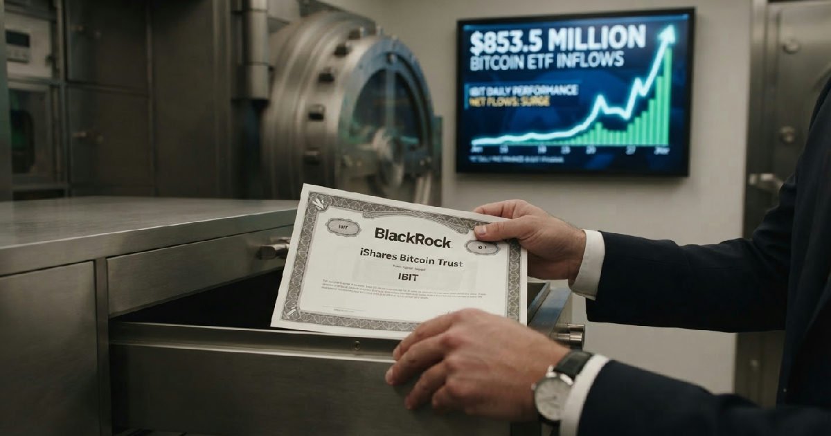 Bitcoin ETF inflows surge to $853.5 million