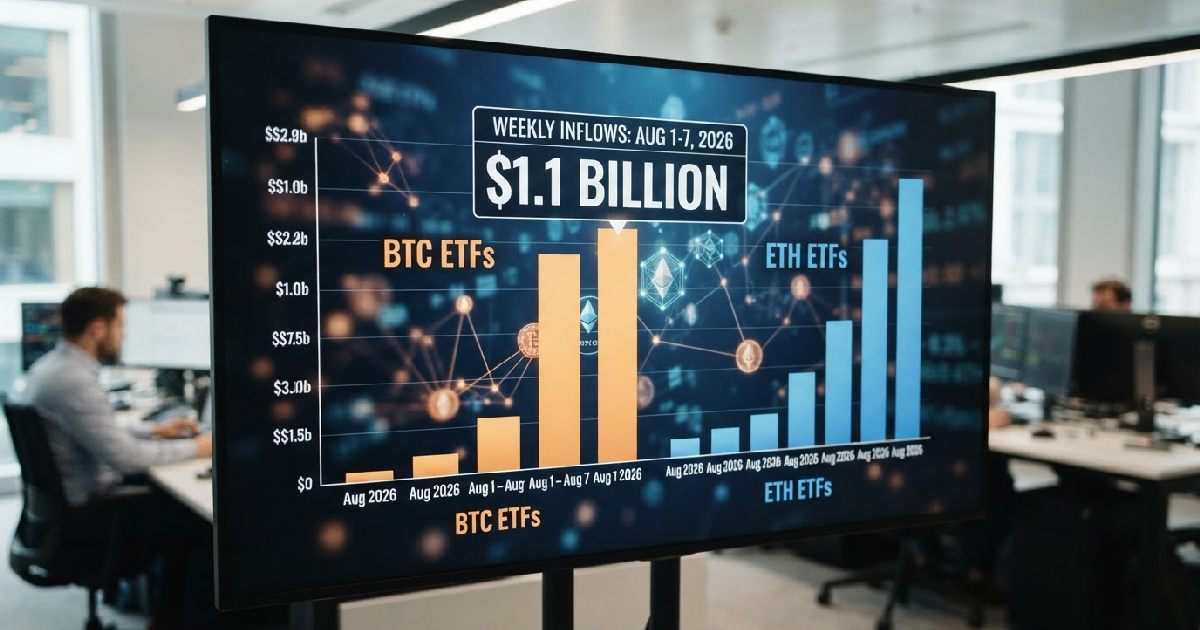 Bitcoin Ether ETFs: Bitcoin and Ether ETFs draw $1.1 billion as inflows hit post-April high