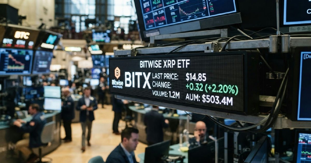 Bitwise XRP ETF rockets past $500 million AUM in just nine months