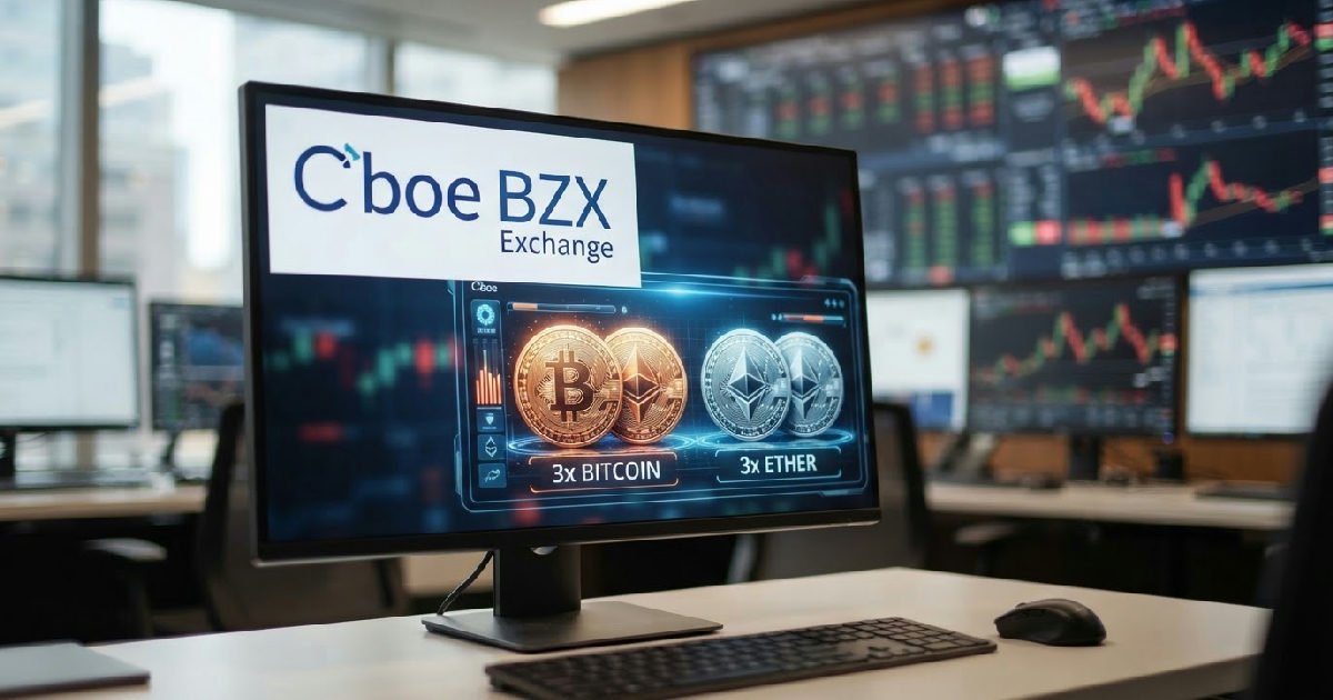 Cboe BZX Exchange files for new 3x Bitcoin and Ether ETFs amid mixed market signals