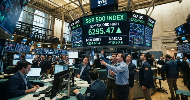 Global stock rally powers ahead as S&P 500 marks 53rd record high