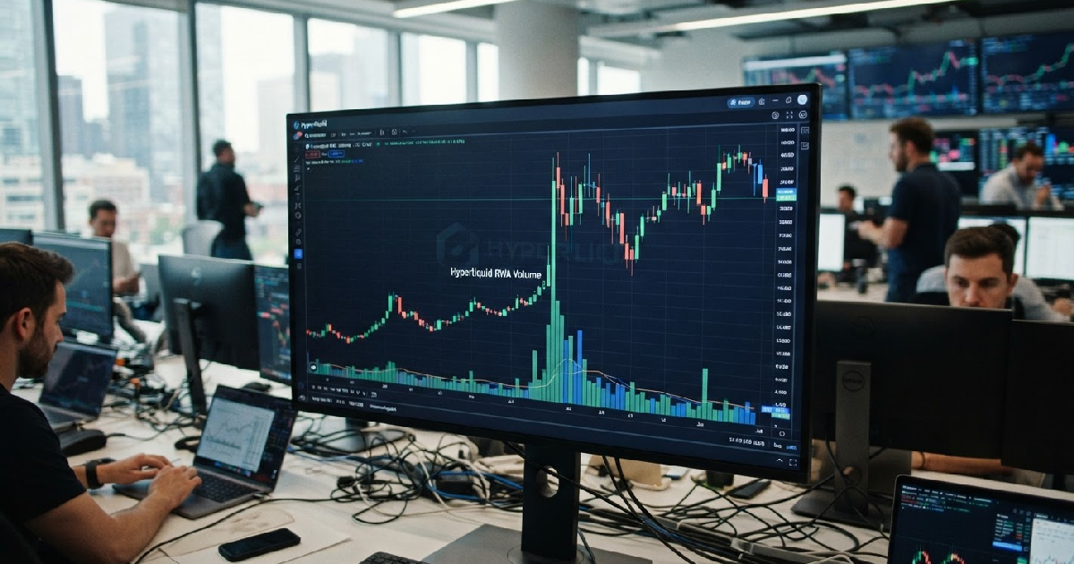 Hyperliquid RWA volume surges past crypto for two weeks