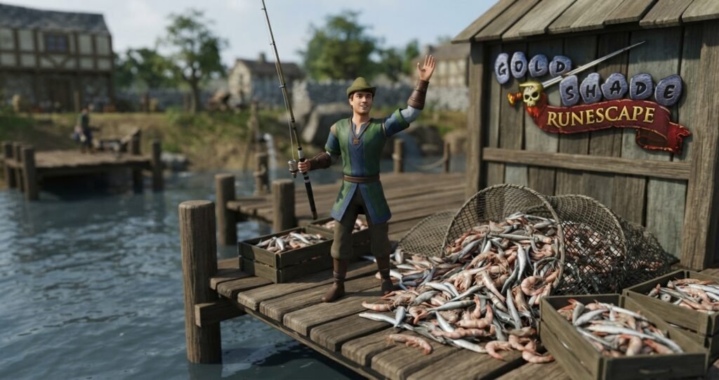 Old School Runescape salutes Bosby's 99 Fishing feat on shrimp and anchovies