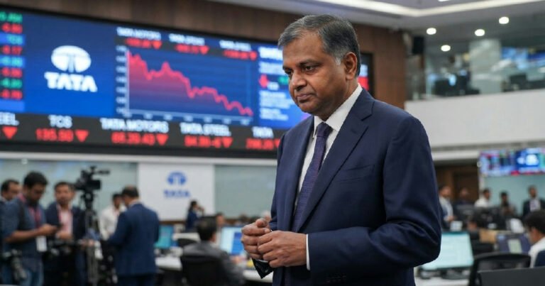 Tata Group Chairman exit: Tata Group market capitalization dips $3.22 billion as Chairman N. Chandrasekaran plans exit