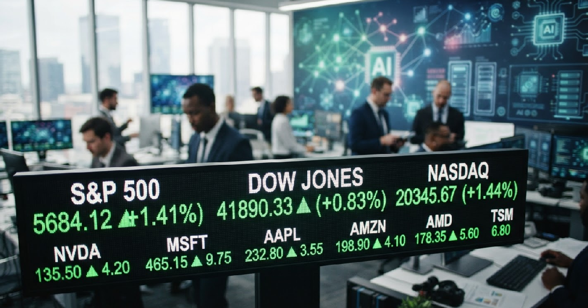 Tech stocks propel markets to fresh record highs amid AI boom