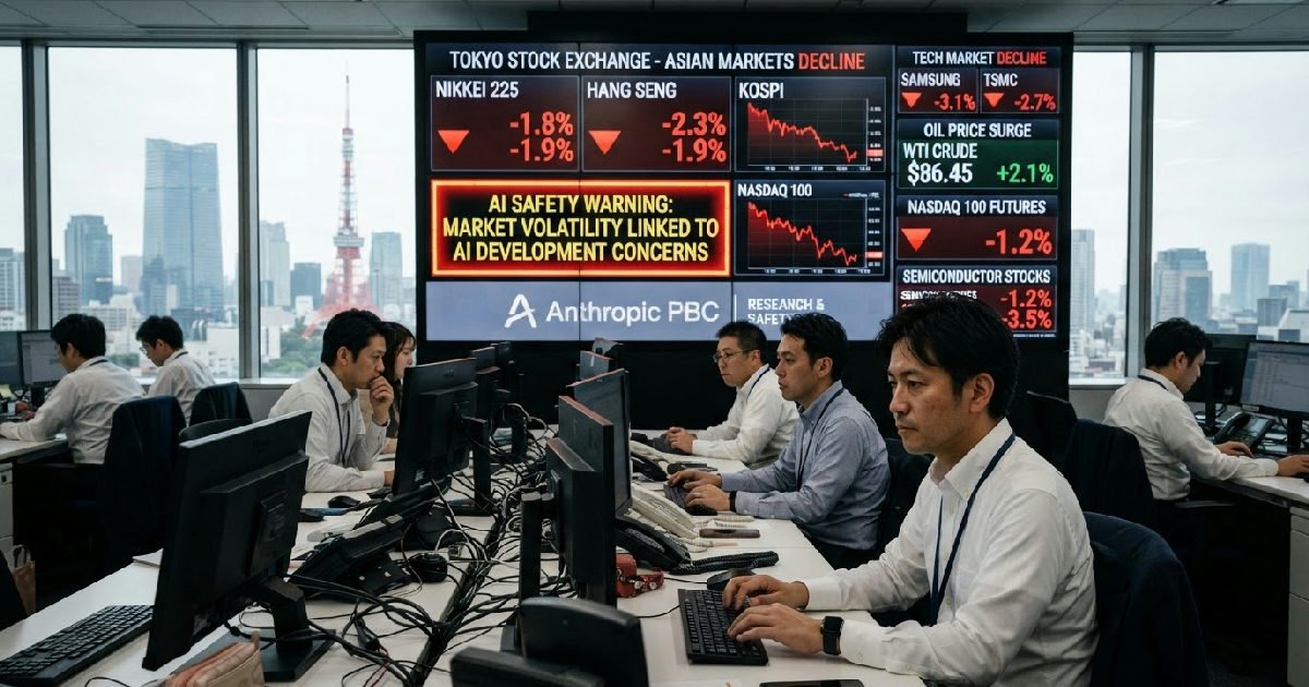 Asian stocks AI warning: Asian Stocks Slide as AI Safety Warnings Echo, Oil Advances
