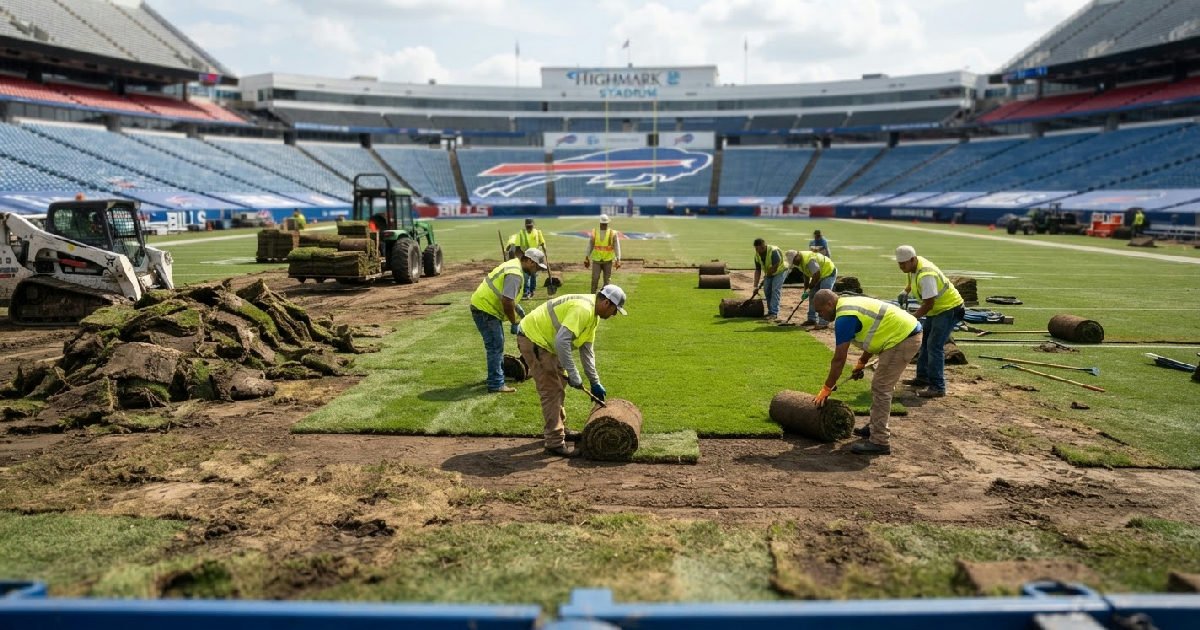 Bills stadium grass field fails, prompting swift replacement ahead of opener