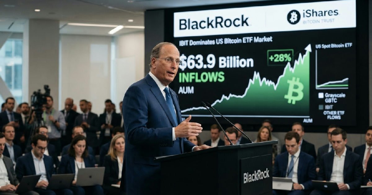 BlackRock IBIT Bitcoin ETF: BlackRock's IBIT Dominates US Bitcoin ETF Market with $63 Billion Inflows