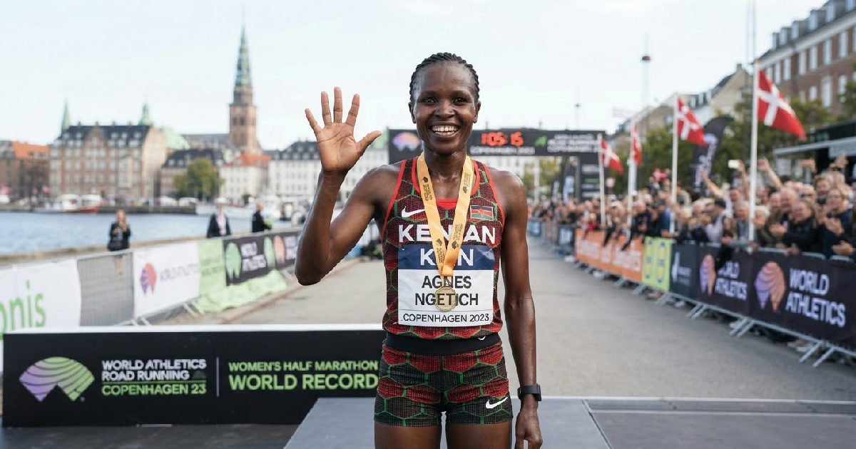 Agnes Jebet Ngetich sets women-only half marathon record